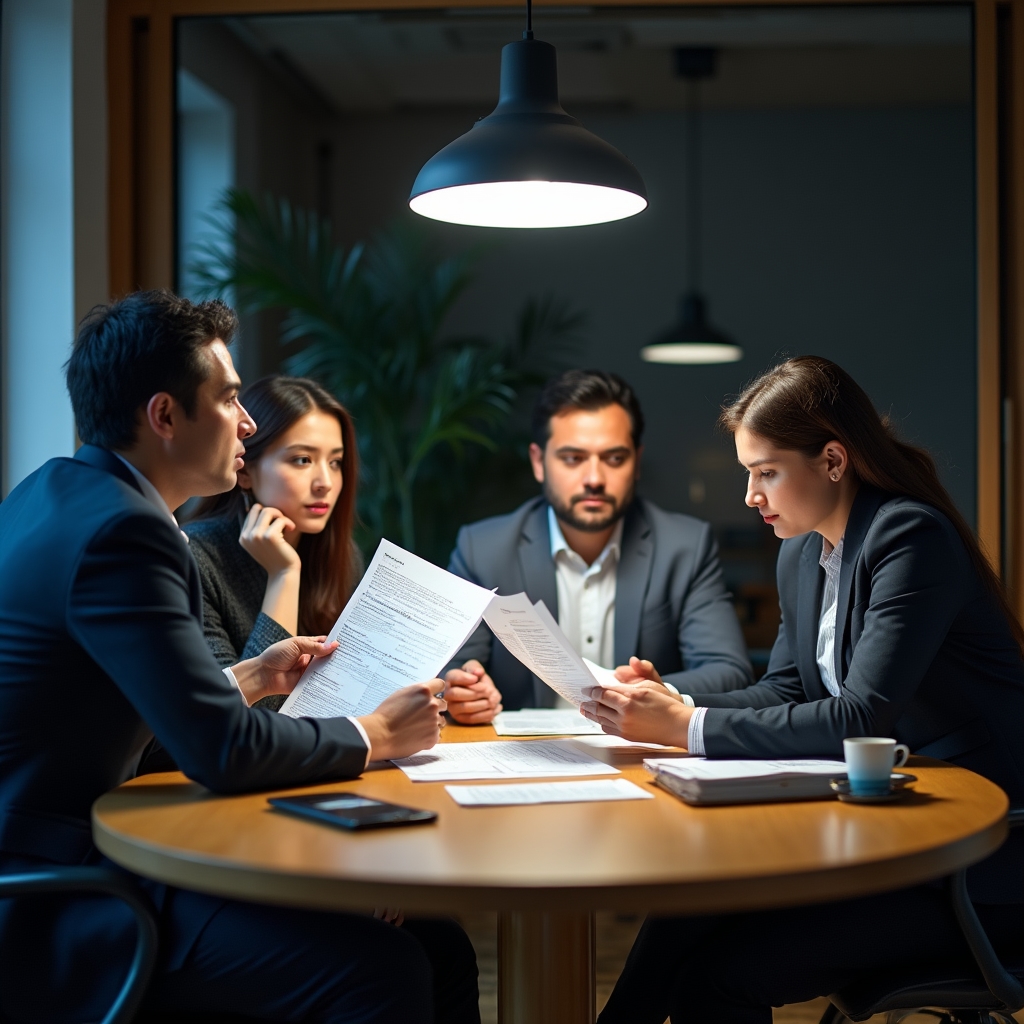 Руководитель объясняет финансовые результаты команде